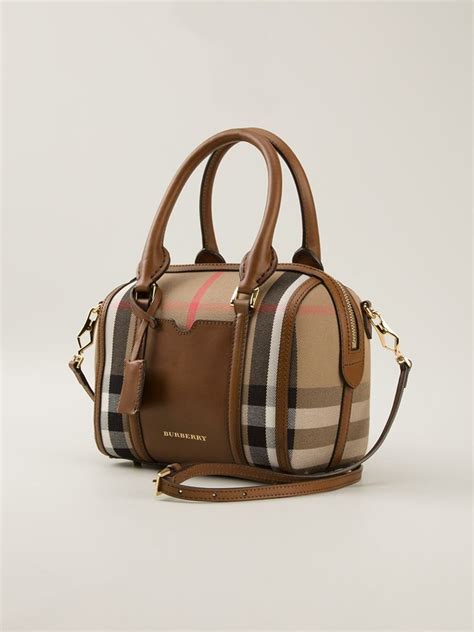 Burberry Mini House Check Bowling Bag 